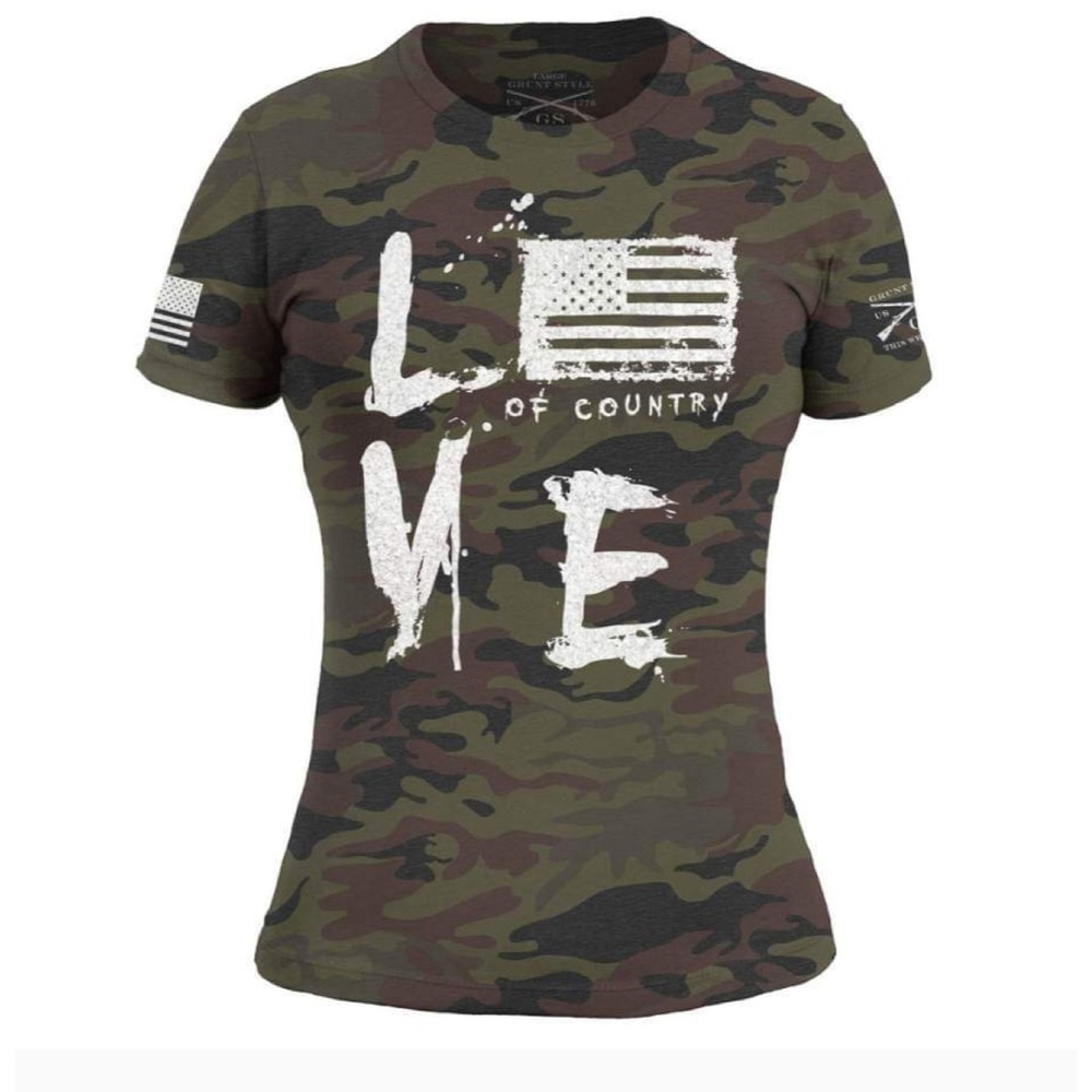 GRUNT STYLE | Love Of Country tee/t-shirt Woodland camo
